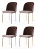 Set 4 scaune Dore - 126 V4, Auriu - Maro - Mink, 62x52x75 cm, SKU 974NMB1855, imagine 1