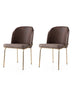 Set 2 scaune Dore - 127 V2, Auriu - Maro, 62x52x75 cm, SKU 974NMB1856, imagine 1