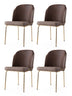 Set 4 scaune Dore - 127 V4, Auriu - Maro, 62x52x75 cm, SKU 974NMB1857, imagine 1