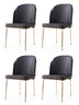 Set 4 scaune Dore - 128 V4, Auriu - Maro, 62x52x75 cm, SKU 974NMB1859, imagine 1