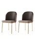 Set 2 scaune Dore - 129 V2, Auriu - Maro, 62x52x75 cm, SKU 974NMB1860, imagine 1