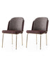 Set 2 scaune Dore - 130 V2, Auriu - Maro, 62x52x75 cm, SKU 974NMB1862, imagine 1