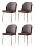 Set 4 scaune Dore - 130 V4, Auriu - Maro, 62x52x75 cm, SKU 974NMB1863, imagine 1