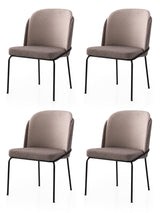 Set 4 scaune Dore - 180 V4, Auriu - Maro deschis, 62x52x75 cm