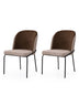 Set 2 scaune Dore - 193 V2, Auriu - Crem - Maro, 62x52x75 cm, SKU 974NMB1874, imagine 1