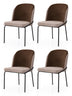 Set 4 scaune Dore - 193 V4, Auriu - Crem - Maro, 62x52x75 cm, SKU 974NMB1875, imagine 1