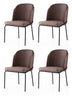 Set 4 scaune Dore - 194 V4, Auriu - Maro, 62x52x75 cm, SKU 974NMB1877, imagine 1