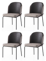 Set 4 scaune Dore - 196 V4, Auriu - Negru - Gri, 62x52x75 cm