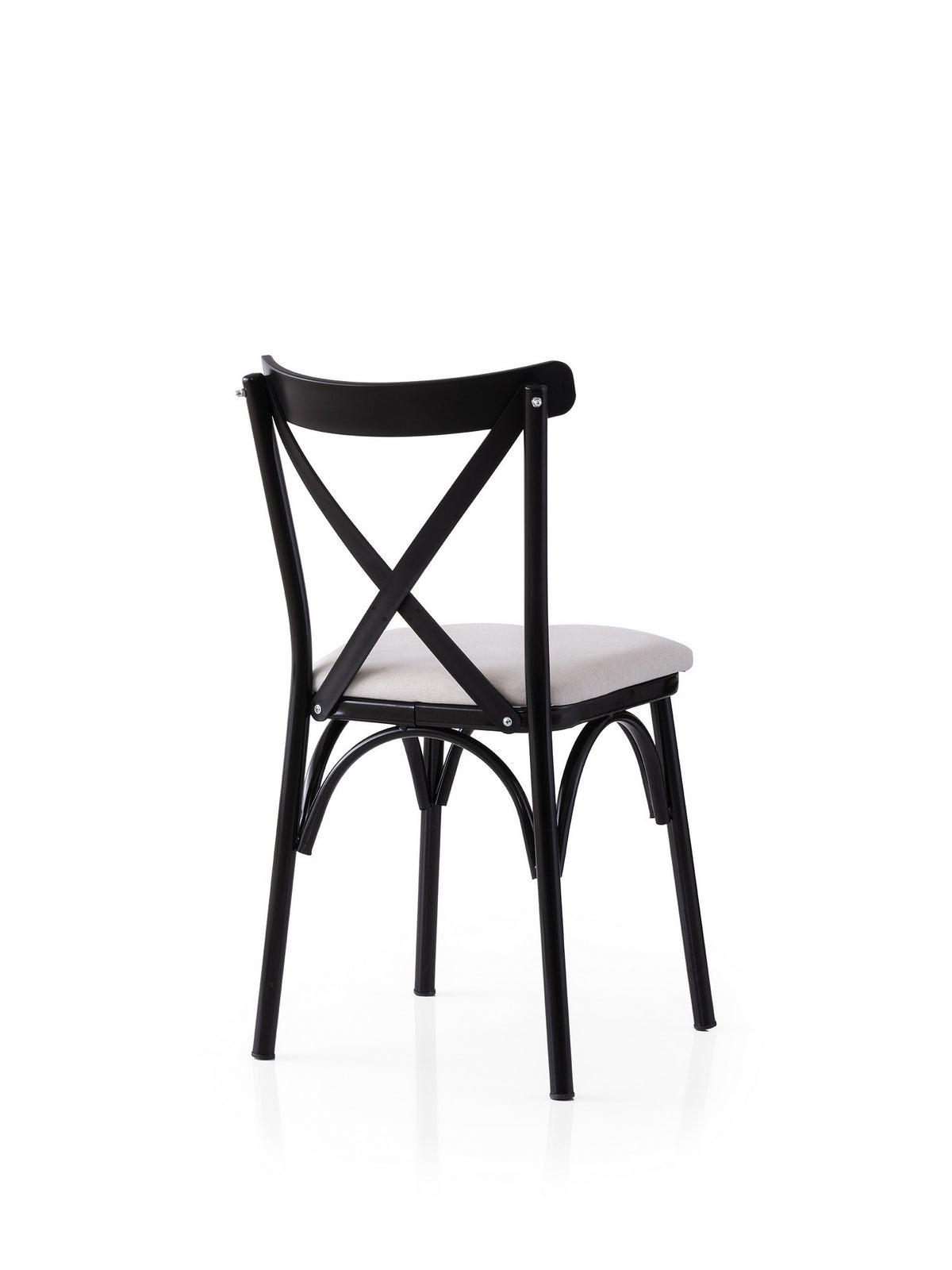Set 2 scaune Ekol - 286 V2, Negru - Alb, 42x40x81 cm, SKU 974NMB1885, imagine 3