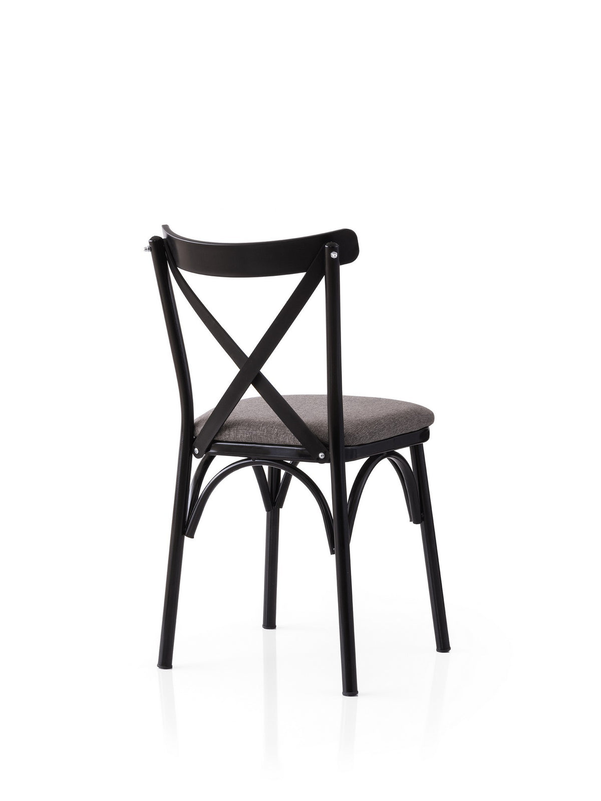 Set 2 scaune Ekol - 291 V2, Negru - Gri, 42x40x81 cm, SKU 974NMB1888, imagine 3