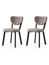Set 2 scaune Enzo - 808 V2, Negru - Gri, 46x54x86 cm