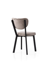 Set 2 scaune Enzo - 808 V2, Negru - Gri, 46x54x86 cm
