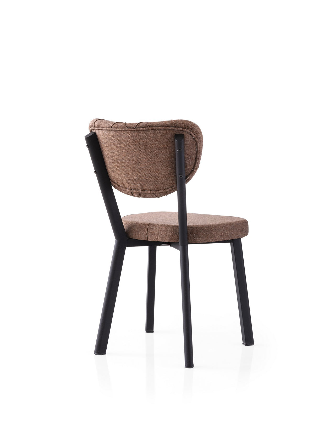 Set 2 scaune Enzo - 815 V2, Negru - Maro, 46x54x86 cm
