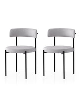 Set 2 scaune Gını - 4001 V2, Negru - Gri, 49x51x76 cm