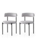 Set 2 scaune Gını - 4001 V2, Negru - Gri, 48.5x50.5x75.5 cm, SKU 974NMB1892, imagine 1