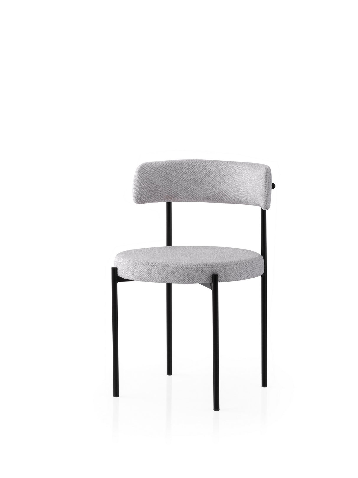 Set 2 scaune Gını - 4001 V2, Negru - Gri, 49x51x76 cm
