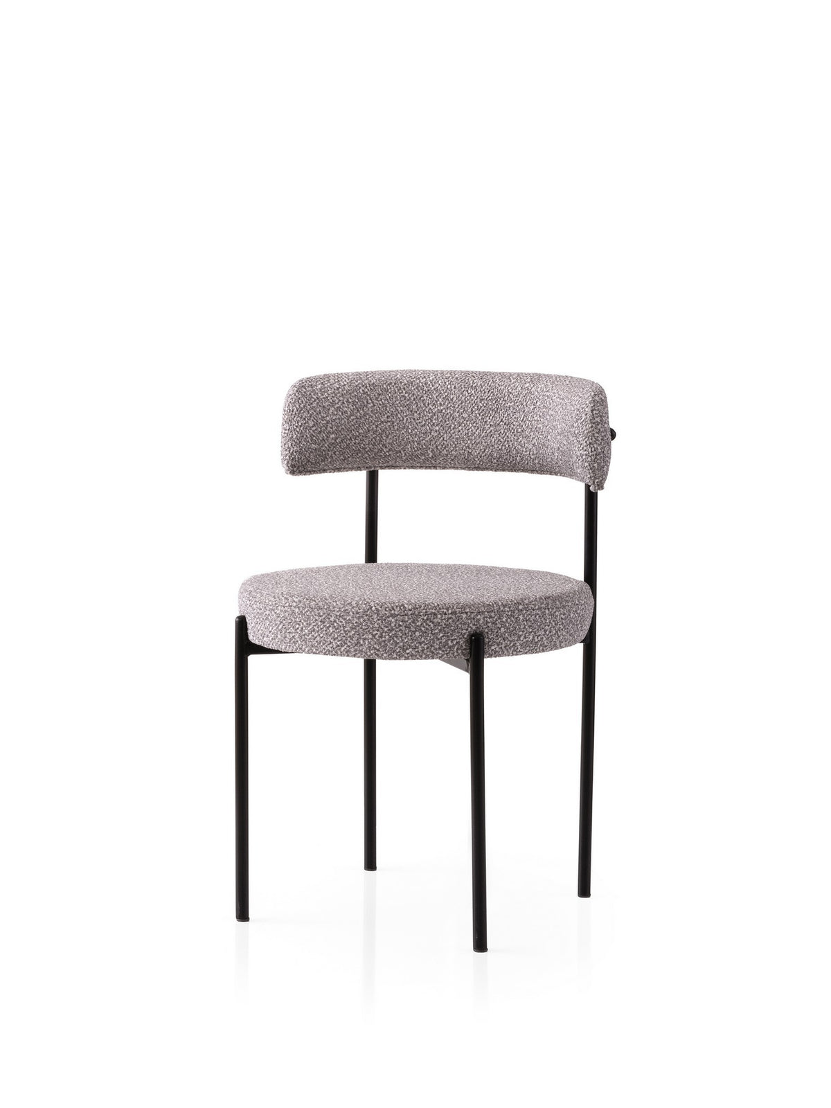 Set 2 scaune Gını - 4006 V2, Negru - Gri, 48.5x50.5x75.5 cm, SKU 974NMB1893, imagine 2