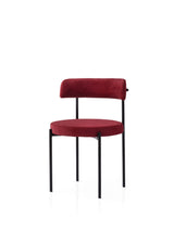 Set 2 scaune Gını - 4009 V2, Negru - Roșu, 49x51x76 cm