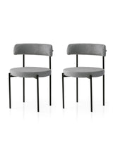 Set 2 scaune Gını - 4012 V2, Negru - Gri închis, 49x51x76 cm