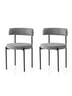 Set 2 scaune Gını - 4012 V2, Negru - Gri închis, 48.5x50.5x75.5 cm, SKU 974NMB1895, imagine 1