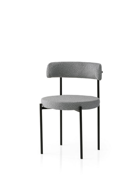 Set 2 scaune Gını - 4012 V2, Negru - Gri închis, 49x51x76 cm