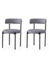 Set 2 scaune Gını - 4013 V2, Negru - Gri închis, 48.5x50.5x75.5 cm, SKU 974NMB1896, imagine 1