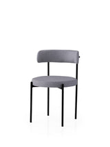 Set 2 scaune Gını - 4013 V2, Negru - Gri închis, 49x51x76 cm