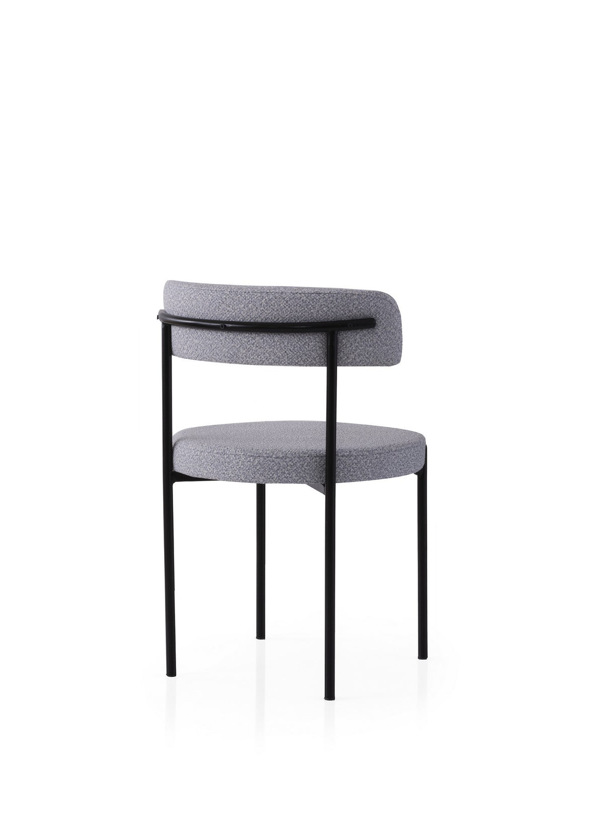 Set 2 scaune Gını - 4013 V2, Negru - Gri închis, 49x51x76 cm