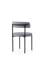 Set 2 scaune Gını - 4013 V2, Negru - Gri închis, 49x51x76 cm