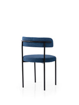 Set 2 scaune Gını - 4014 V2, Negru - Albastru închis, 49x51x76 cm
