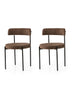 Set 2 scaune Gını - 4019 V2, Negru - Maro, 48.5x50.5x75.5 cm, SKU 974NMB1898, imagine 1