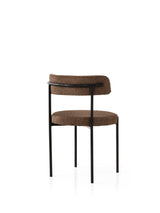 Set 2 scaune Gını - 4019 V2, Negru - Maro, 49x51x76 cm