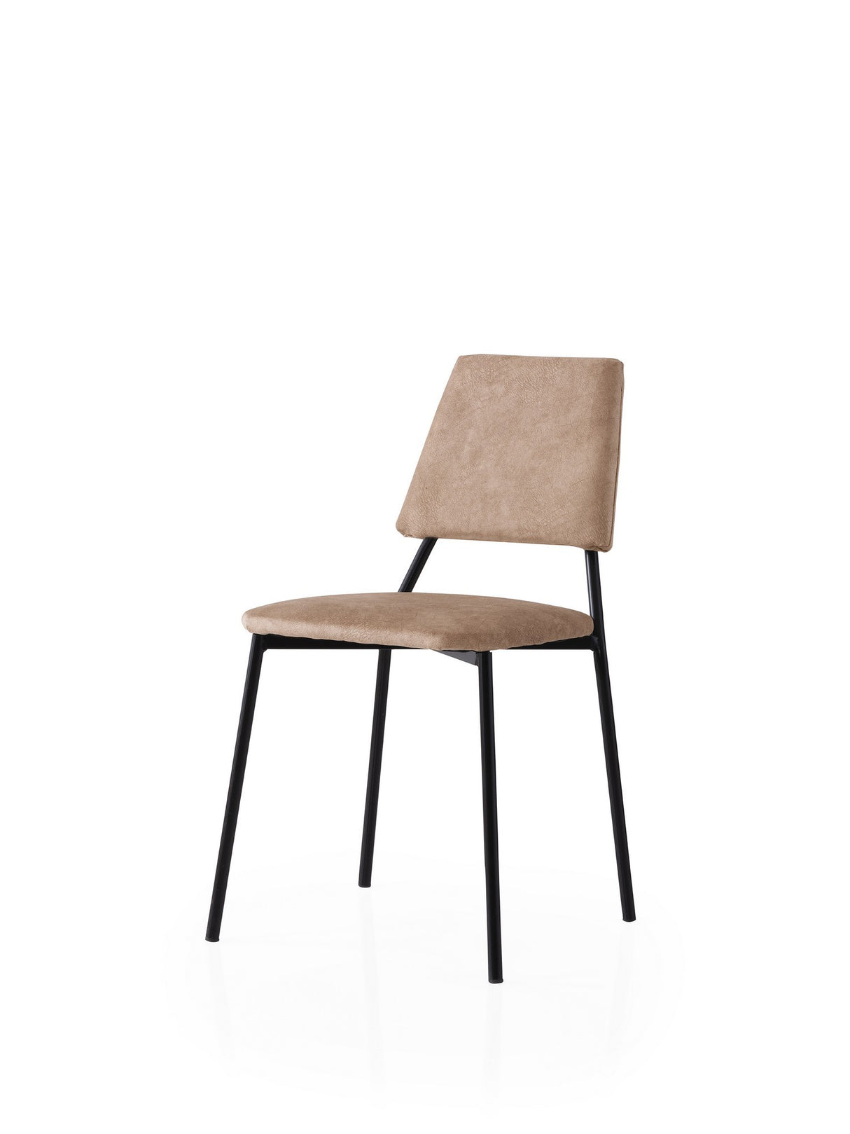 Set 2 scaune Lıma - 4552 V2, Negru - Mink, 43x54x78 cm
