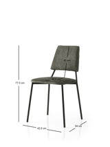 Set 2 scaune Lıma - 4553 V2, Negru - Antracit, 43x54x78 cm