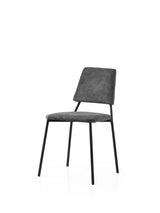 Set 2 scaune Lıma - 4554 V2, Negru - Antracit, 43x54x78 cm