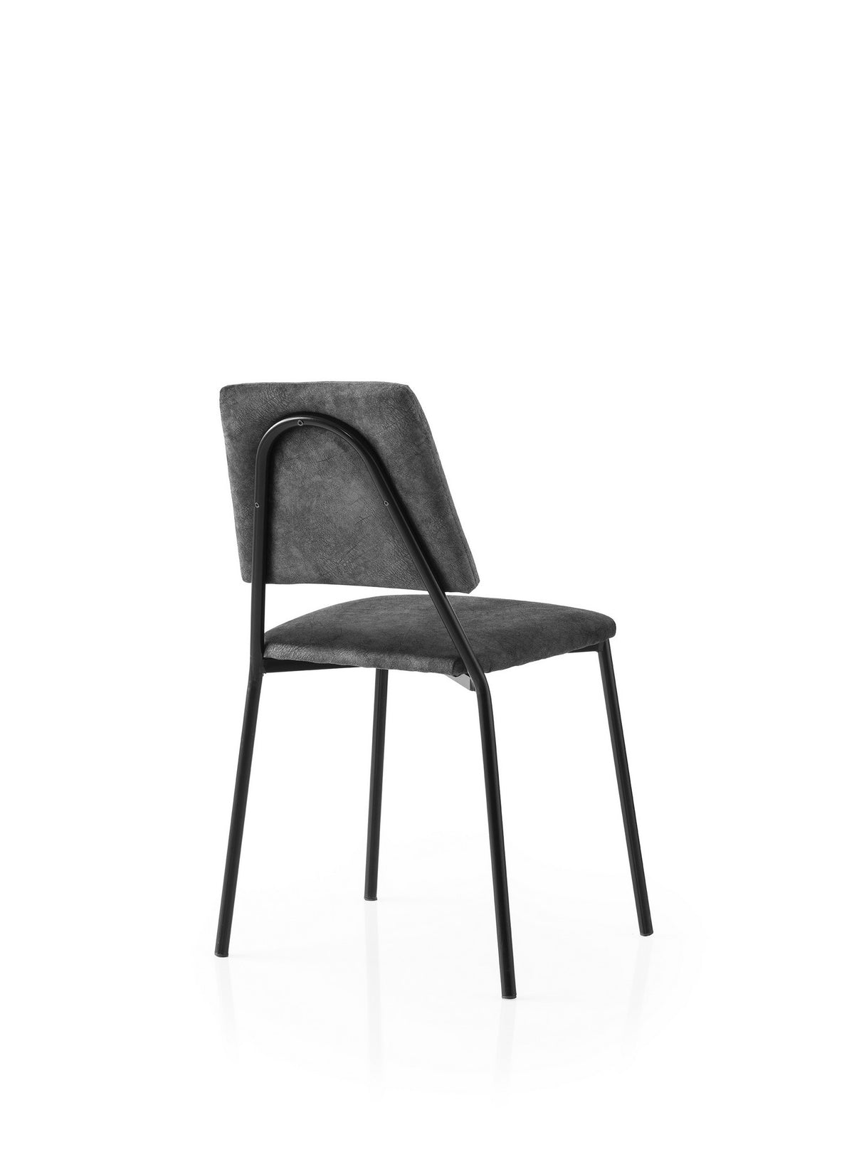 Set 2 scaune Lıma - 4554 V2, Negru - Antracit, 43x54x78 cm