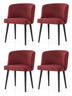 Set 4 scaune Soft - 4109 V4, Negru - Roșu, 57x57x81 cm, SKU 974NMB1915, imagine 1
