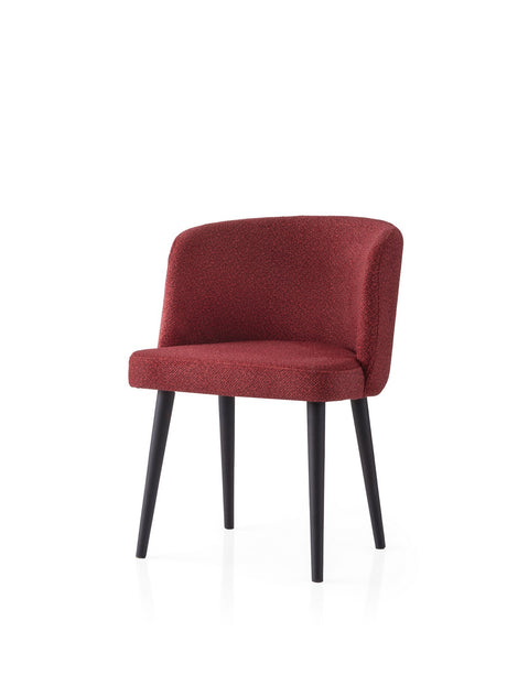 Set 4 scaune Soft - 4109 V4, Negru - Roșu, 57x57x81 cm