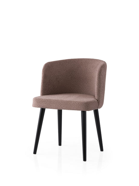 Set 2 scaune Soft - 4111 V2, Negru - Mink, 57x57x81 cm