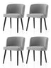 Set 4 scaune Soft - 4112 V4, Negru - Gri deschis, 57x57x81 cm, SKU 974NMB1919, imagine 1