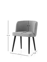 Set 4 scaune Soft - 4112 V4, Negru - Gri deschis, 57x57x81 cm