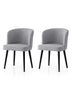 Set 2 scaune Soft - 4115 V2, Negru - Gri deschis, 57x57x81 cm, SKU 974NMB1920, imagine 1