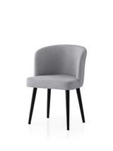 Set 2 scaune Soft - 4115 V2, Negru - Gri deschis, 57x57x81 cm