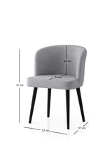 Set 2 scaune Soft - 4115 V2, Negru - Gri deschis, 57x57x81 cm