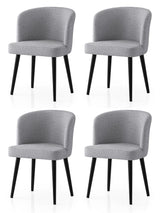 Set 4 scaune Soft - 4115 V4, Negru - Gri deschis, 57x57x81 cm