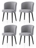 Set 4 scaune Soft - 4115 V4, Negru - Gri deschis, 57x57x81 cm, SKU 974NMB1921, imagine 1