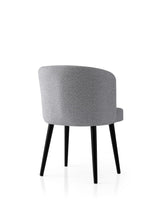 Set 4 scaune Soft - 4115 V4, Negru - Gri deschis, 57x57x81 cm