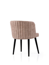 Set 2 scaune Zen - 4201 V2, Negru - Bej, 57x57x81 cm