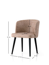 Set 2 scaune Zen - 4201 V2, Negru - Bej, 57x57x81 cm