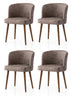 Set 4 scaune Zen - 4236 V4, Nuc - Mink, 57x57x81 cm, SKU 974NMB1925, imagine 1